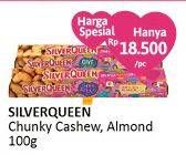 Promo Harga SILVER QUEEN Chunky Bar Cashew, Almond 100 gr - Alfamidi