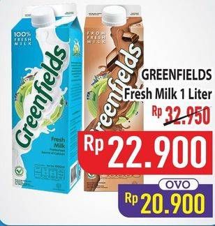 Promo Harga Greenfields Fresh Milk 1000 ml - Hypermart