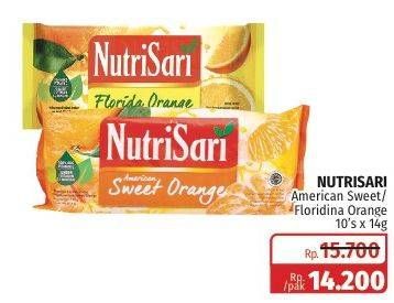 Promo Harga NUTRISARI Powder Drink American Sweet Orange, Florida Orange per 10 sachet 14 gr - Lotte Grosir