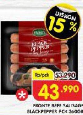 Promo Harga FRONTE Beef Sausage Blackpepper 360 gr - Superindo