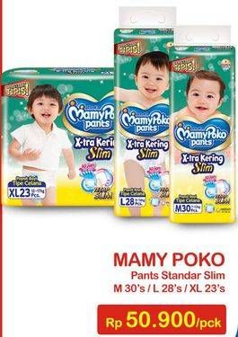 Promo Harga Mamy Poko Pants Xtra Kering Slim Tidak Gembung M30, L28, XL23  - Indomaret