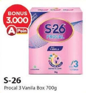 Promo Harga S26 Procal Susu Pertumbuhan Vanilla 700 gr - Alfamart