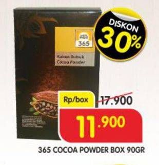 Promo Harga 365 Cocoa Powder 90 gr - Superindo