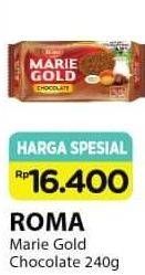 Promo Harga ROMA Marie Gold Chocolate 240 gr - Alfamart