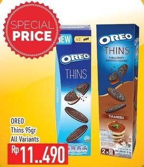 Promo Harga OREO Thins All Variants 95 gr - Hypermart