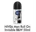 Promo Harga NIVEA MEN Deo Roll On Black White Invisible Original 50 ml - Alfamart