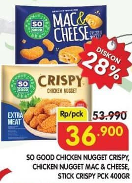 Promo Harga So Good Chicken Nugget Mac Cheese 400 gr - Superindo