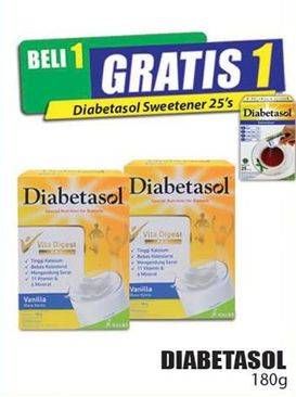 Promo Harga DIABETASOL Special Nutrition for Diabetic 180 gr - Hari Hari