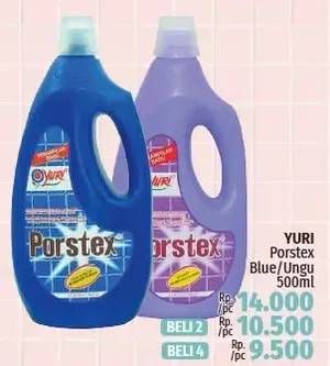 Promo Harga YURI PORSTEX Pembersih Porselen Biru 500 ml - LotteMart