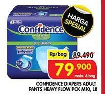 Promo Harga Confidence Adult Diapers Heavy Flow M10, L8 8 pcs - Superindo