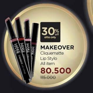Promo Harga MAKE OVER Cliquematte Lip Stylo Series All Variants  - Watsons