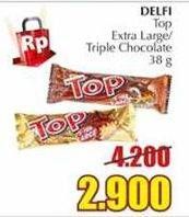 Promo Harga DELFI TOP Chocolate Extra Large, Triple Choc 38 gr - Giant