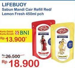 Promo Harga LIFEBUOY Body Wash Total 10, Lemon Fresh 450 ml - Indomaret