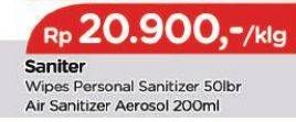 Promo Harga SANITER Air & Surface Sanitizer Aerosol 200 ml - TIP TOP