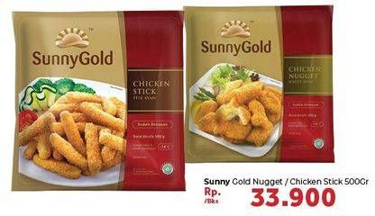 Promo Harga SUNNY GOLD Chicken Nugget/ Stick 500 gr - Carrefour