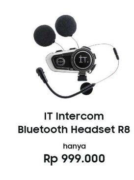 Promo Harga IT Intercom Bluetooth Headset R8  - Erafone