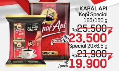 Promo Harga Kapal Api Kopi Bubuk Special per 20 sachet 6 gr - LotteMart