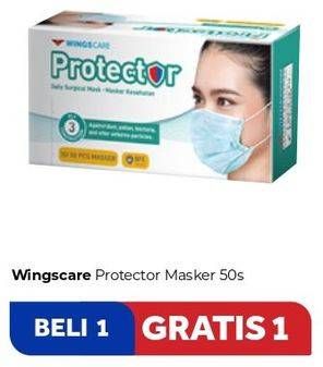 Promo Harga WINGS CARE Protector Daily Masker Kesehatan 50 pcs - Carrefour