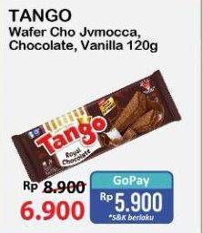 Promo Harga Tango Long Wafer Chocolate, Choco Javamocca, Vanilla Milk 130 gr - Alfamart