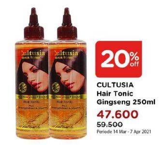 Promo Harga CULTUSIA Hair Tonic Gingseng 250 ml - Watsons