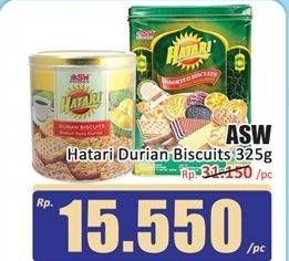 Promo Harga Asia Hatari Biscuit Durian 325 gr - Hari Hari