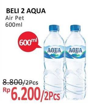 Promo Harga AQUA Air Mineral 600 ml - Alfamidi