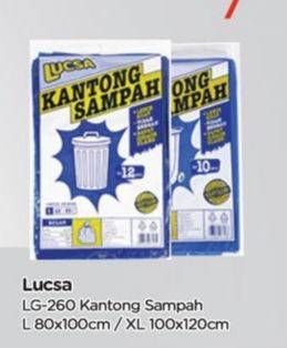 Promo Harga LUCSA Kantong Sampah L12 LG-250, XL10 LG-260  - TIP TOP
