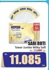 Promo Harga Sari Roti Roti Tawar Milky Soft 540 gr - Hari Hari