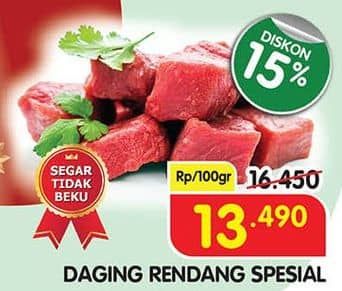 Promo Harga Daging Rendang Sapi Special per 100 gr - Superindo