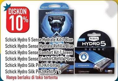 Promo Harga SCHICK Hydro 5 SenseÂ® Hydrate Kit 1, Comfort Kit 1, Comfort, Silk  - Hypermart