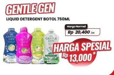 Promo Harga Gentle Gen Deterjen 750 ml - Carrefour