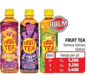 Promo Harga SOSRO Fruit Tea Apple, Blackcurrant, Jambu Klutuk 500 ml - Lotte Grosir