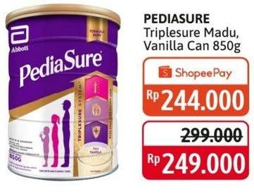 Promo Harga PEDIASURE Triplesure Madu, Vanila 850 gr - Alfamidi