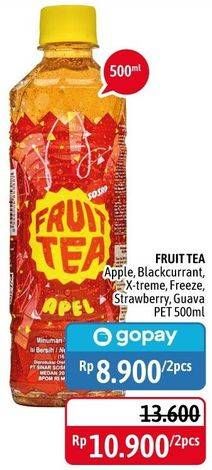 Promo Harga SOSRO Fruit Tea Apple, Blackcurrant, Freeze, Jambu Klutuk, Stroberi, Xtreme Apple + Blackcurrant 500 ml - Alfamidi