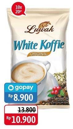 Promo Harga Luwak White Koffie Original per 10 sachet 20 gr - Alfamidi