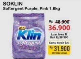 Promo Harga SO KLIN Softergent Purple Lavender, Rossy Pink 1800 gr - Alfamart