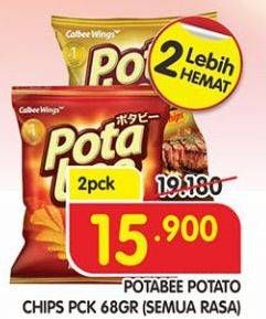 Promo Harga POTABEE Snack Potato Chips All Variants per 2 pouch 68 gr - Superindo