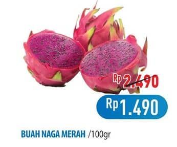 Promo Harga Buah Naga Merah per 100 gr - Hypermart