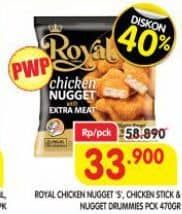 Promo Harga Belfoods Royal Nugget Chicken Nugget Stick, Chicken Nugget Drummies 500 gr - Superindo