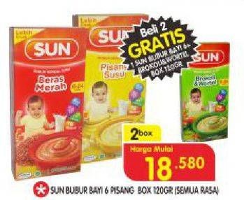 Promo Harga SUN Bubur Sereal Susu All Variants per 2 box 120 gr - Superindo