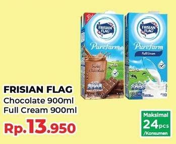 Promo Harga FRISIAN FLAG Susu UHT Purefarm Swiss Chocolate, Full Cream 900 ml - Yogya