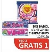 Promo Harga BIG BABOL Candy Gum/CHUPA CHUPS Lollipop Candy  - Alfamidi