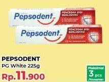 Promo Harga Pepsodent Pasta Gigi Pencegah Gigi Berlubang White 225 gr - Yogya
