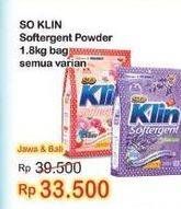 Promo Harga SO KLIN Softergent Cheerful Red, Purple Lavender 1800 gr - Indomaret