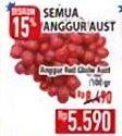 Promo Harga Anggur Red Globe Aust per 100 gr - Hypermart