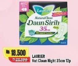 Promo Harga Laurier Natural Clean Night Wing 35cm 12 pcs - Alfamart