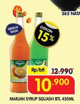 Promo Harga Marjan Syrup Squash All Variants 450 ml - Superindo