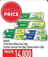 Promo Harga DARLIE Toothpaste All Shiny White Lime Mint, Tea Care Jasmine, Double Action Mint 140 gr - Hypermart