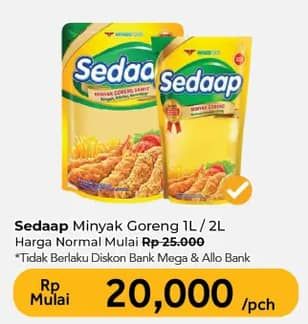 Promo Harga Sedaap Minyak Goreng 1000 ml - Carrefour