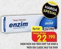 Promo Harga ENZIM Pasta Gigi Fresh Mint, Classic Mild 124 gr - Superindo